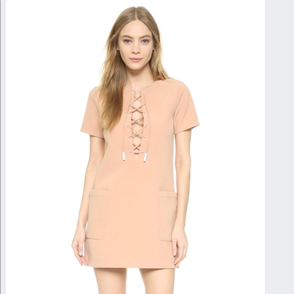 Kendall & Kylie Safari Front Lace Up Dress
